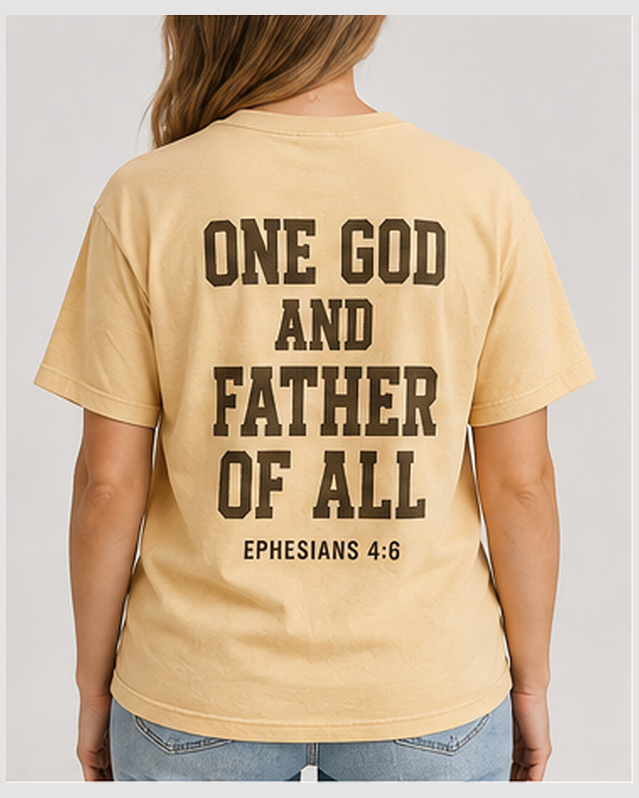 All-World Dad Abba Father Butter Comfort Colors 1717, BLOVD Weathered Espresso distressed back artwork