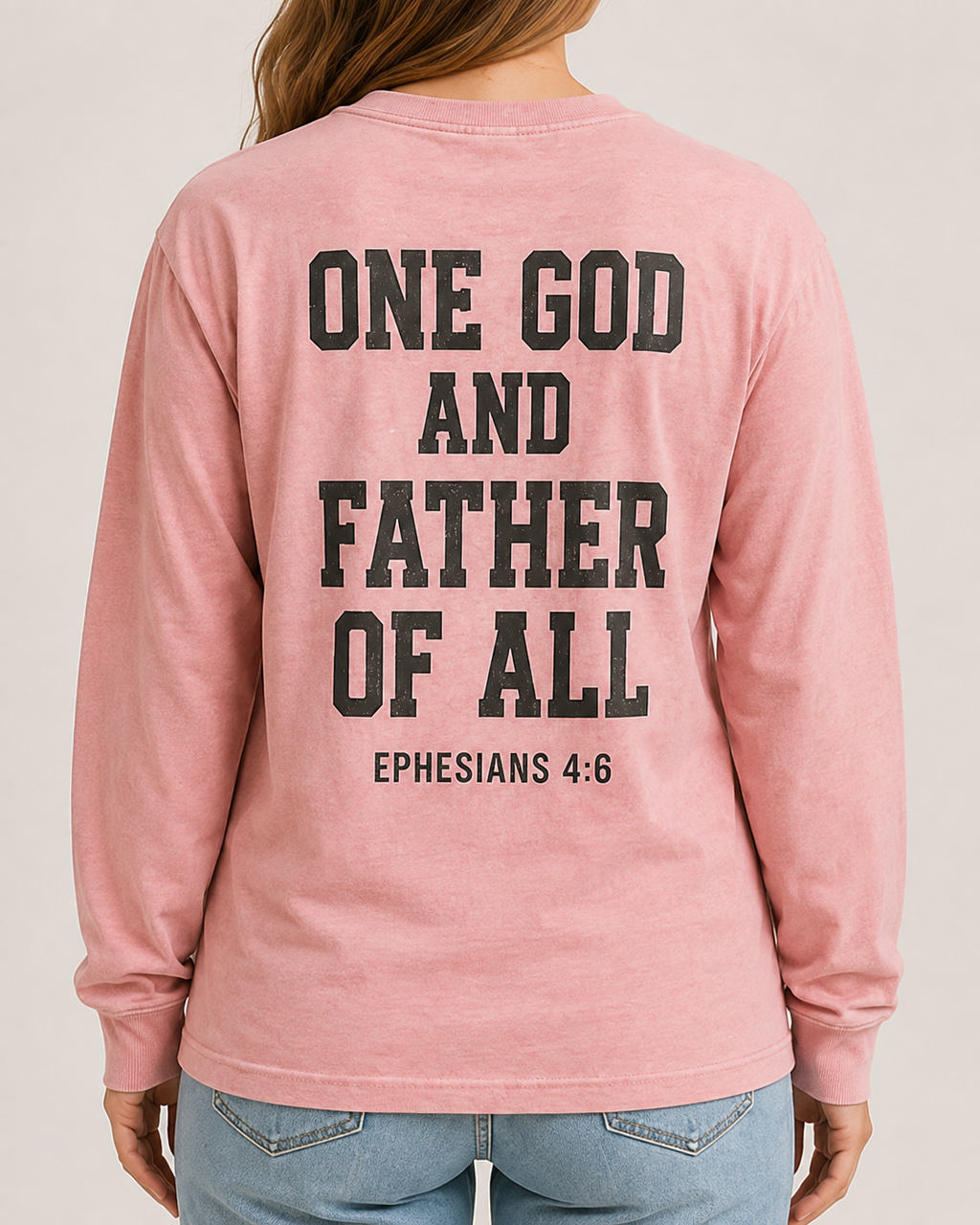 All-World Dad Abba Father Comfort Colors 6014 Blossom long sleeve female studio back