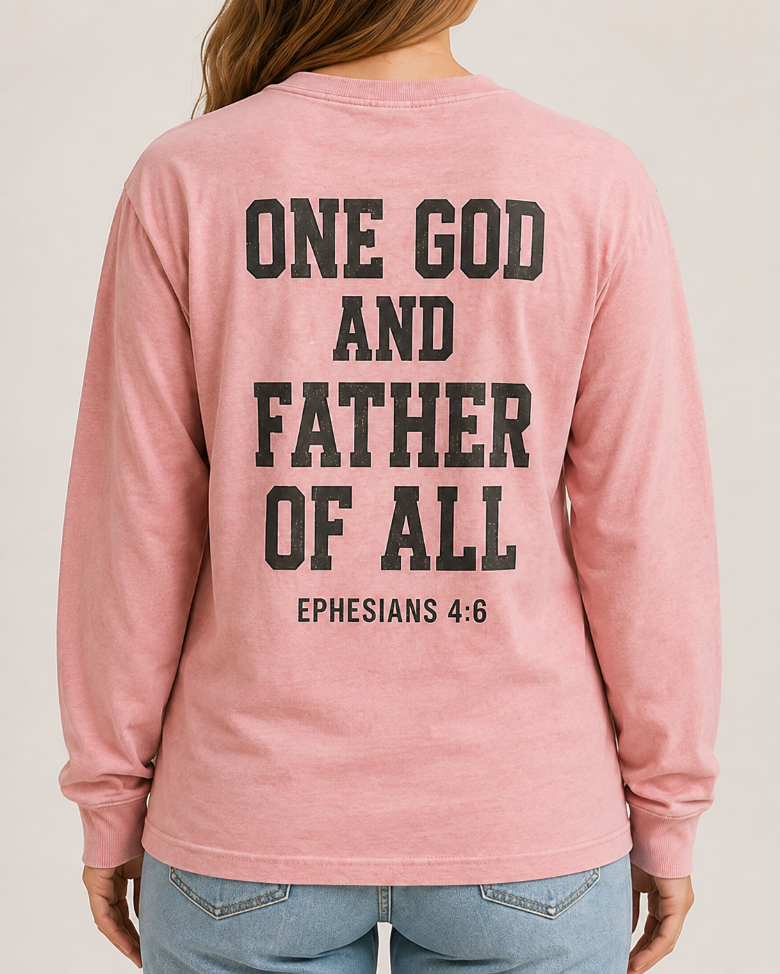 All-World Dad Abba Father Comfort Colors 6014 Blossom long sleeve female studio back