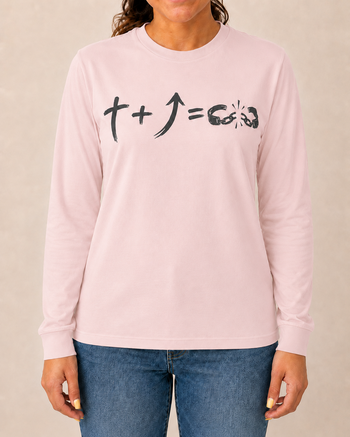 Freedom Galatians 5:1 long sleeve Blossom front view