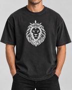 BLOVD Lion — Heavyweight — Washed Black — True White front Lion