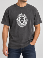 BLOVD Lion — Garment-Dyed — Pepper — True White 9.5-inch front Lion